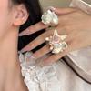 Shell Snail Ring Korean Style Exaggerated Ocean Animal Ring Jewelry Accessories Big Crab Bohemia Finger Ring Friend Gift