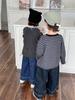 Jiaye Tongpin 2025 Kids' Autumn Solid Color Jeans - Unisex Baby Loose Straight-Leg Wide-Leg Pants
