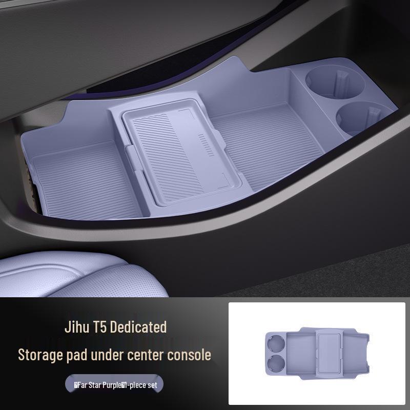 Kompatibel mit 25 Jihu T5-Modellen: Untere Aufbewahrungsbox & Organizer für die Mittelkonsole zur Modifikation des Autoinnenraums