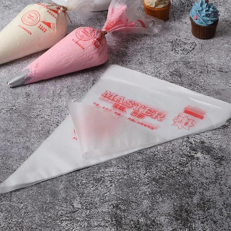 100pcs Disposable Composite Bag, Small Transparent Squeezed Cream Bag, Cake, Dessert, Biscuit Decoration, Kitchen Baking
