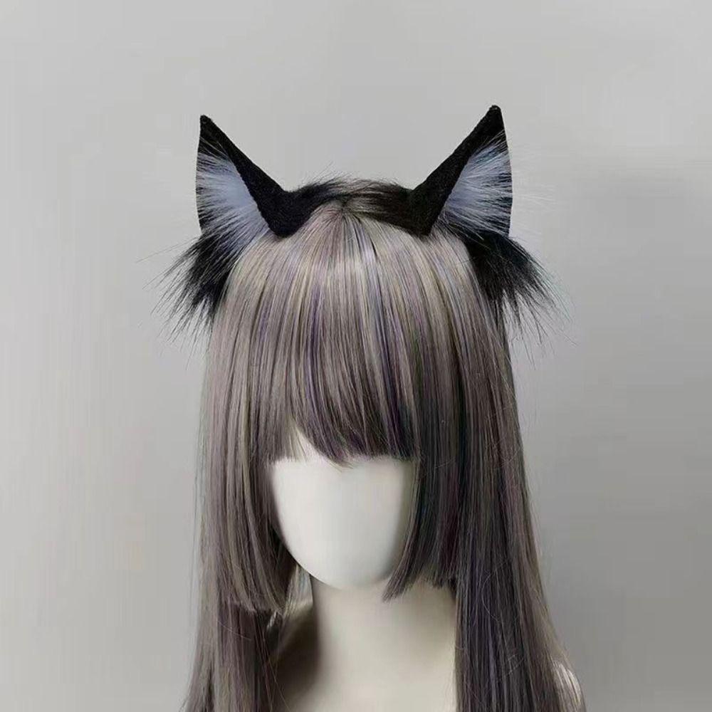 Animals Cosplay Headwear Lolita Plush Hair Band Sweet Cat Ears Headband  Female Hair Accessories