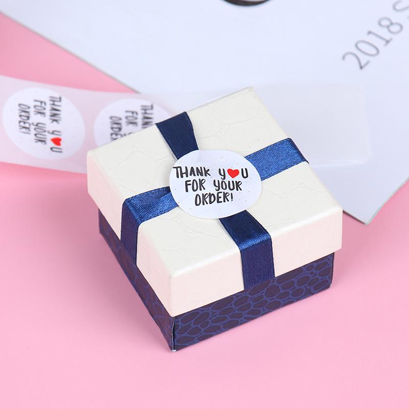 500Pcs Round Thank You For Your Order Sticker Heart Thanks For Shopping