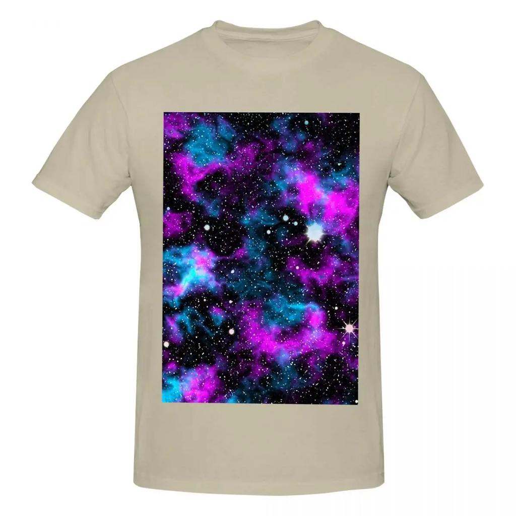 100 Cotton Purple And Blue Galaxy Tshirt Unisexs Fashion Oversized T Shirt Unisex Crew Neck Summer Shirts Tops S6xl