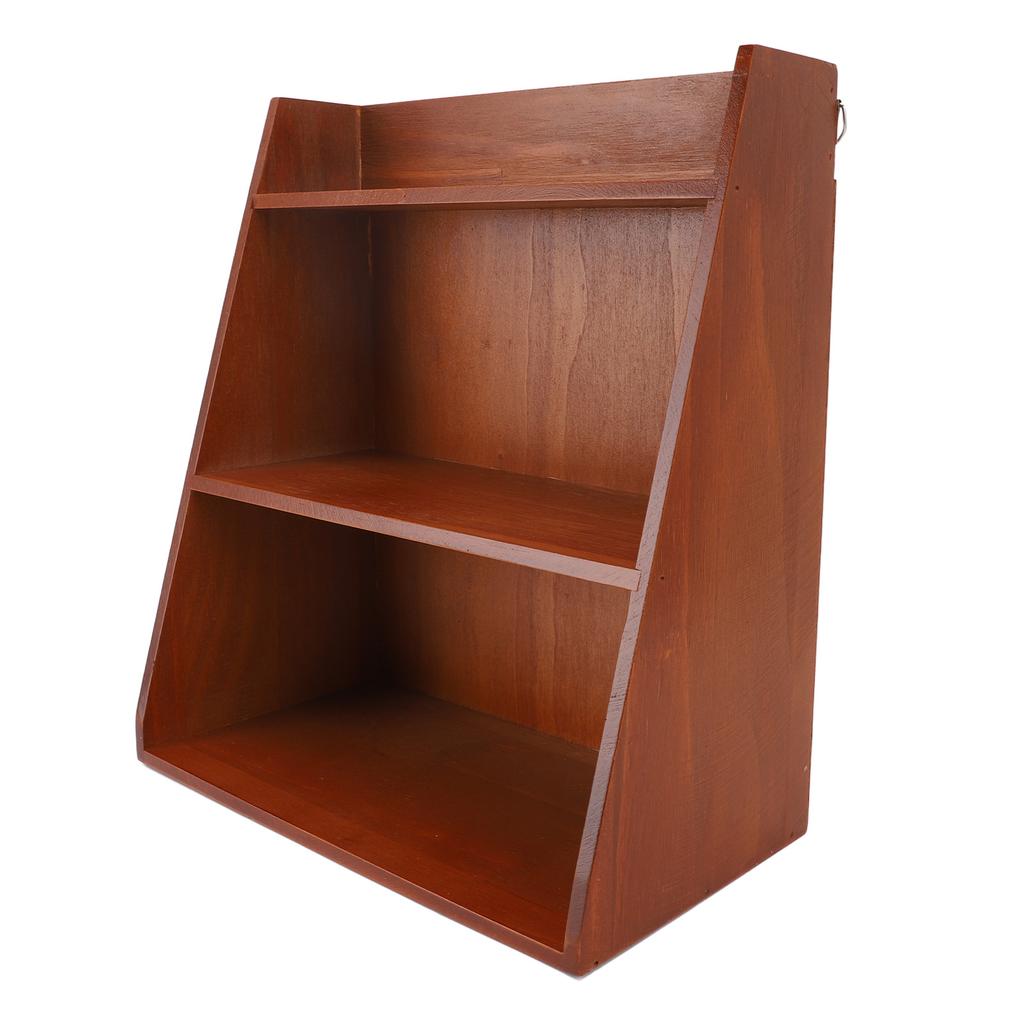 Desktop Sundries Organizer Vintage Multi Layer Wood Desktop Sundries Storage Shelf for Perfume