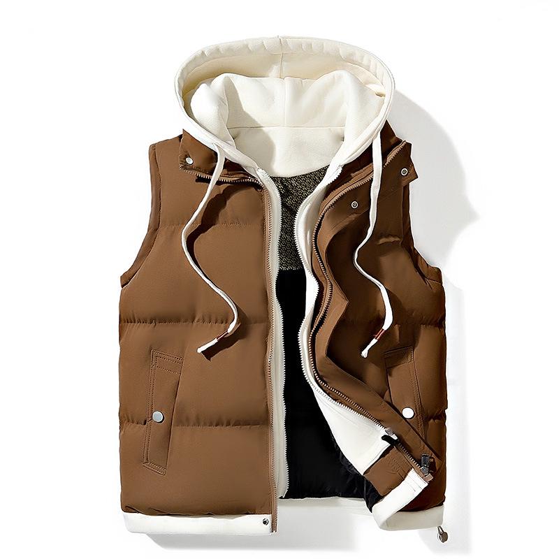 Men's Winter Casual Thick Cotton Vest - Warm, Trendy, and Handsome Waistcoat
