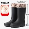 Women's British Fashion Mid-Calf Waterproof Rubber Rain Boots - Non-Slip, Warm Frosted Overshoes for Kitchens and More