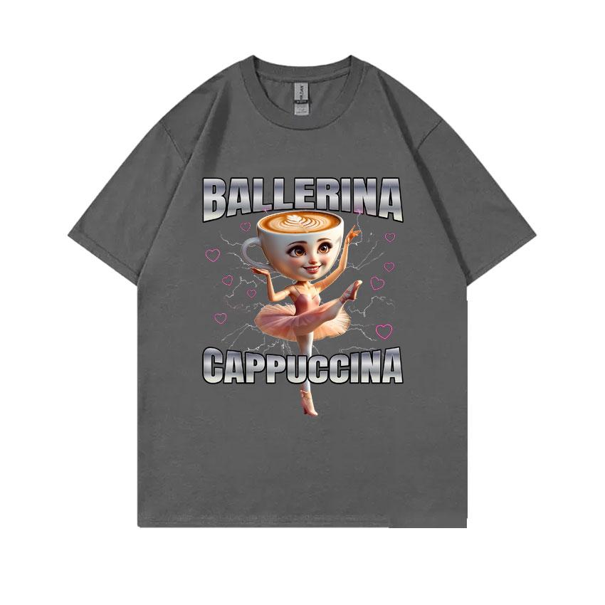 Italian Brainrot Ballerina Cappuccina Funny Meme Tshirt Unisex Unisex Casual Oversized Short Sleeve Unisex Humor Fashion Streetwear