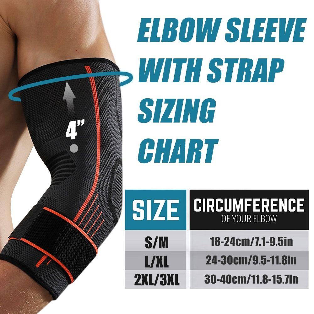 Arthritis Bursitis With Strap Protective Gear Elbow Lifting Sports Elbow Brace Compression Sleeve