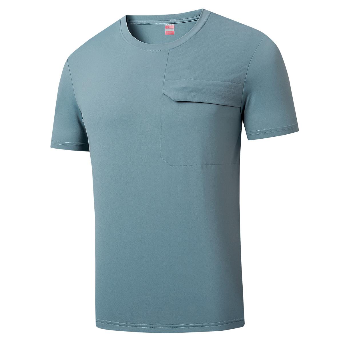 

Quick-drying Ice Silk T-shirt Men s Fitness Sports Short-sleeved Seamless Round Neck Short-sleeved Top 4XL синій