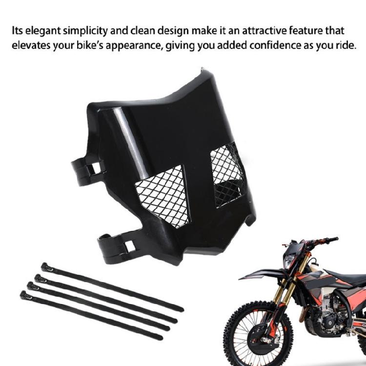 Plastic Motorcycle Number Plate Panel In Black, Vented Front Guard Design with Side Mount Points for Sting Replacement Installation and Custom Styling