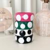 Hip Hop Resin Polka Dot Bangles Round Wide Candy Color Bracelets Fashion Jewelry  Unisex