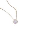 Classic Single Flower Purple Chalcedony Necklace Elegant High-end Clavicle Chain Girls Simple Design