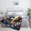 Zwei Pferde im Winterwald mit Schnee und Blumen Künstlerisches Design Fleece-Decke Natur Tier-Thema Weicher Flanell-Überwurf für Zuhause