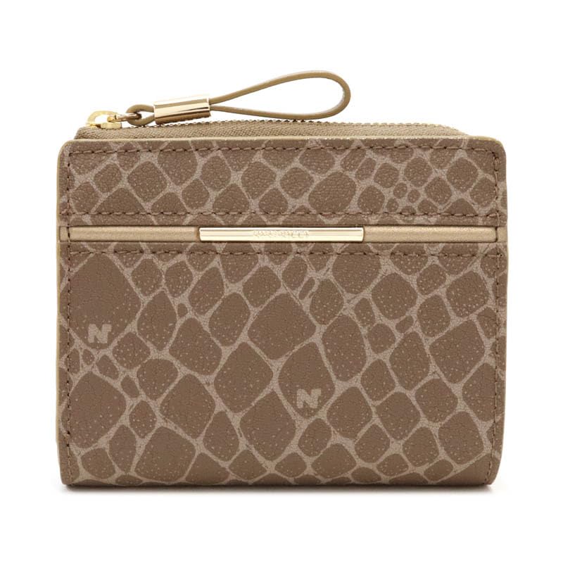 Nina Ricci Atre Nouveau Purse Gold Bifold Wallet 85-8206 Women's