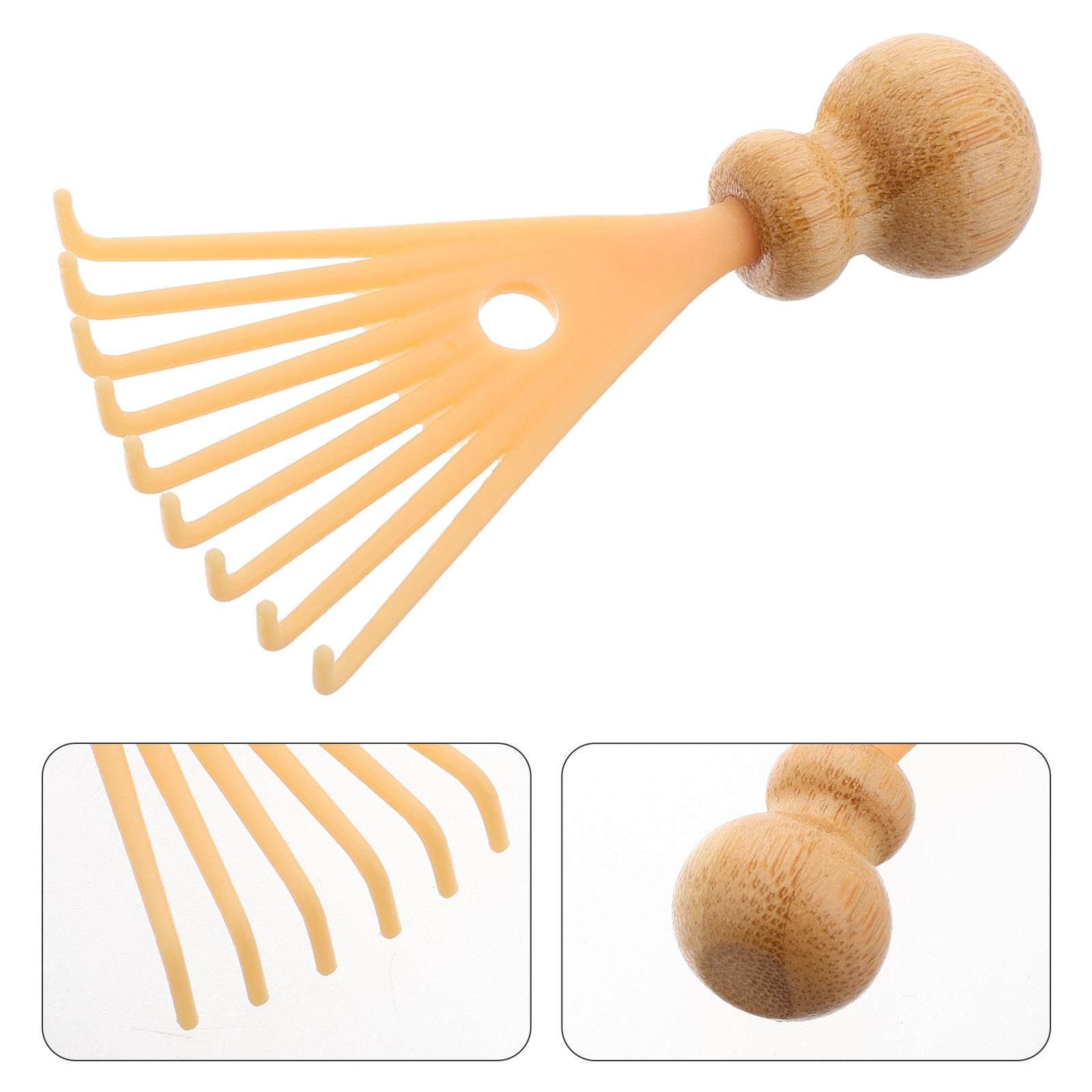 

Head Massager Comb Brushes Hair Remover Rake Cleaning Cleaner Tool for Removing Bamboo Hairbrush бежевый