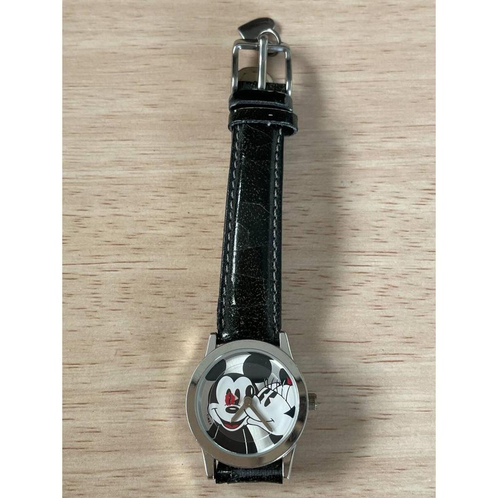 Used Free Shipping Disney Mickey Minnie Ladies Watch Silver TIMEX Analog Quartz Mickey Mouse Minnie Mouse Watch Rare Rare