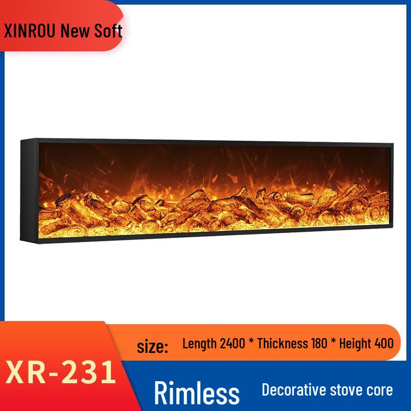 Decorative Flame Electric Fireplace Heater: Built-In Home Simulation
