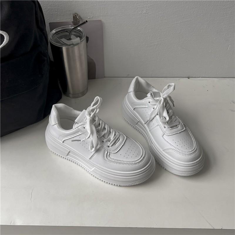 Platform White Shoes Women's New Autumn Versatile Women's Shoes Board Shoes Sports and Leisure Shoes