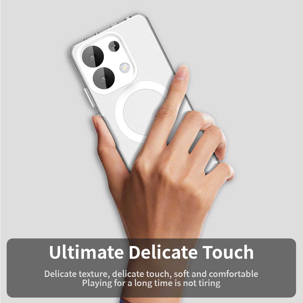 For Xiaomi Redmi Note 13 4G Case Compatible with MagSafe PC+TPU+PET Anti-Drop Phone Cover