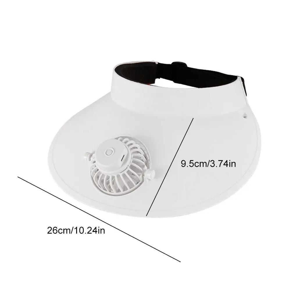 Sun Visor Hat with Fan Solar & USB Charging Sun Protection Hat Breathable Summer Cooling Fan Hat for Outdoor Camping Fishing