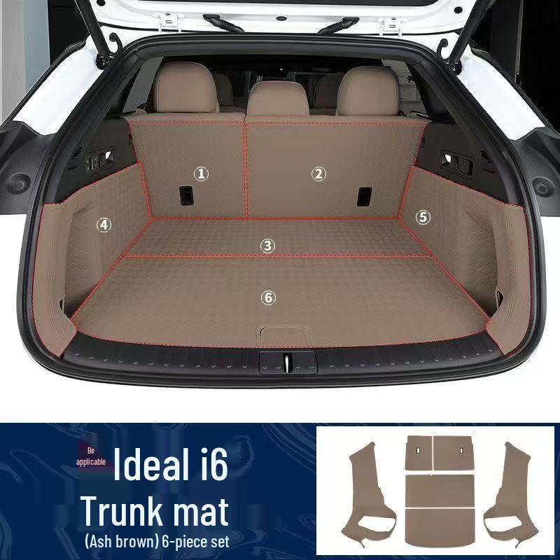 i6 Trunk Mat: Full Coverage Leather Protection Pad for Car Interior