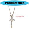 Elegant Moon and Star Tassels Long Necklace Adjustable Collarbone Chain for Versatile Styling Alloy Neck Jewelry