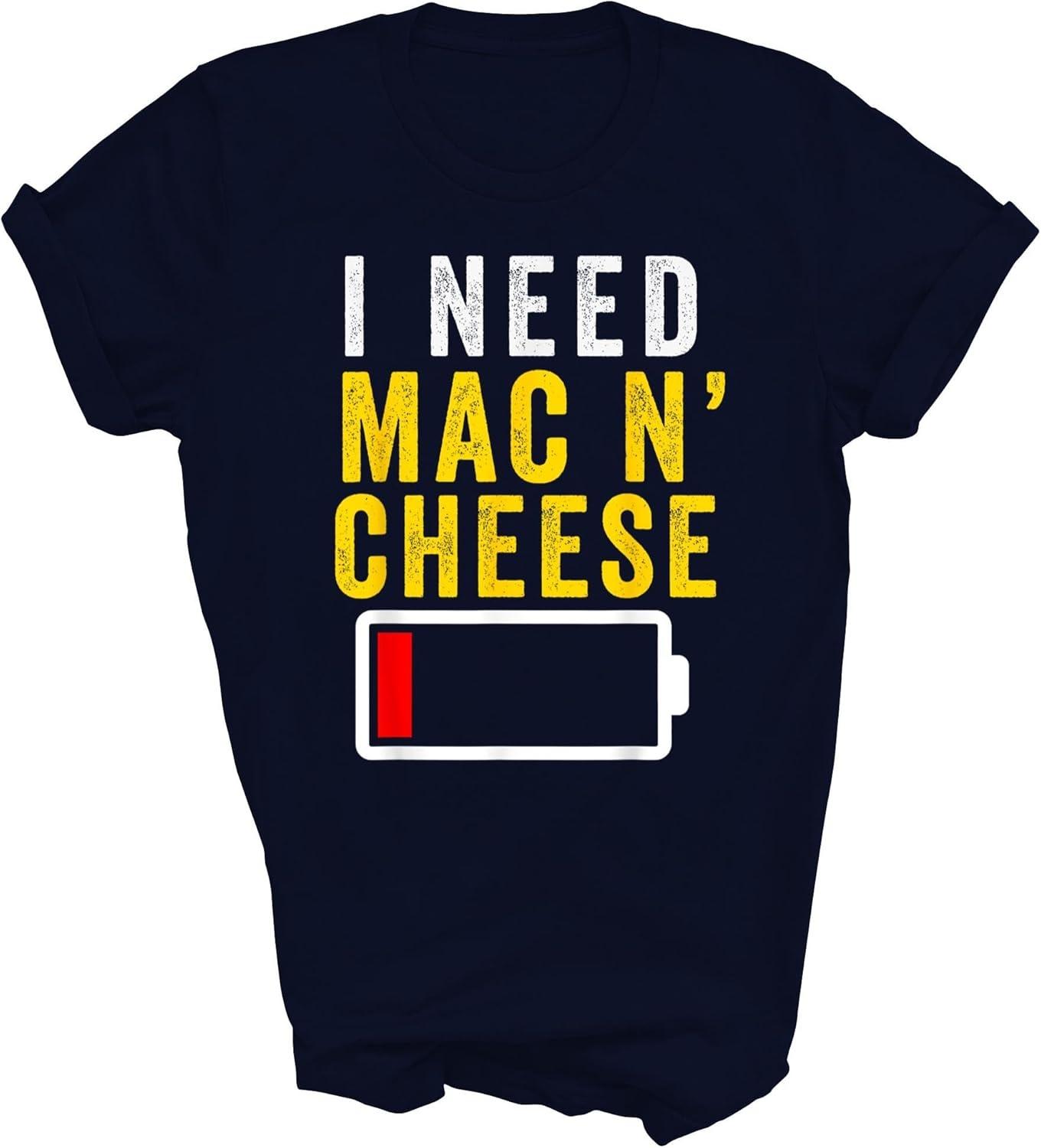 Mac N Cheese Macaroni and Cheese Lover Unisex Shirt Gift Women Men T-Shirt (Navy;L) S чёрный