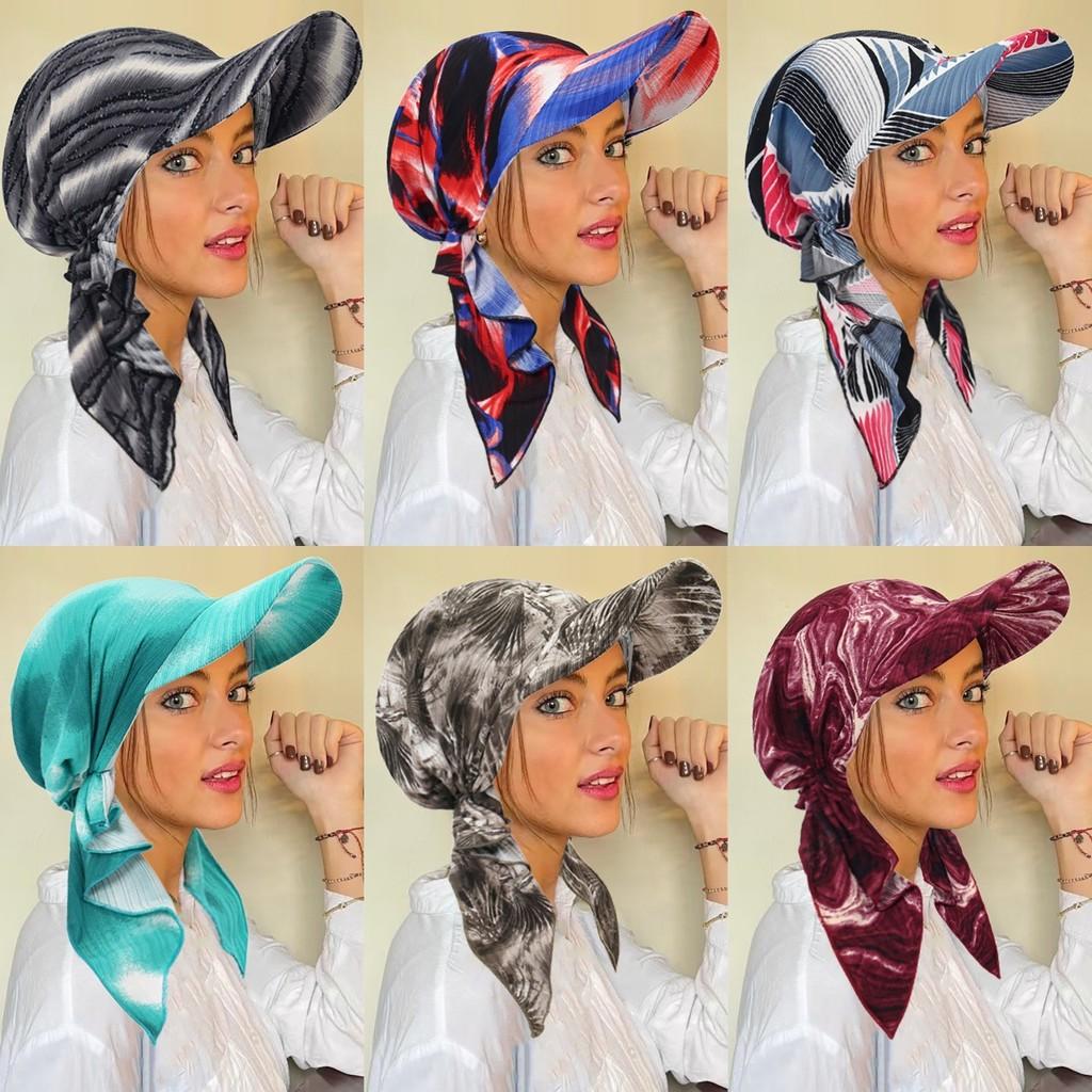 Cappello parasole in poliestere per donna, estivo, protezione UV, alla moda, pieghevole, copricapo