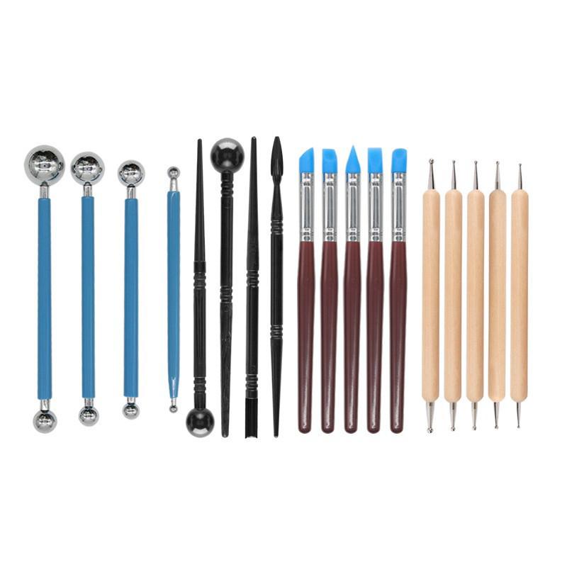 61-Piece Polymer Clay & Pottery Tool Set for DIY Carving and Embossing