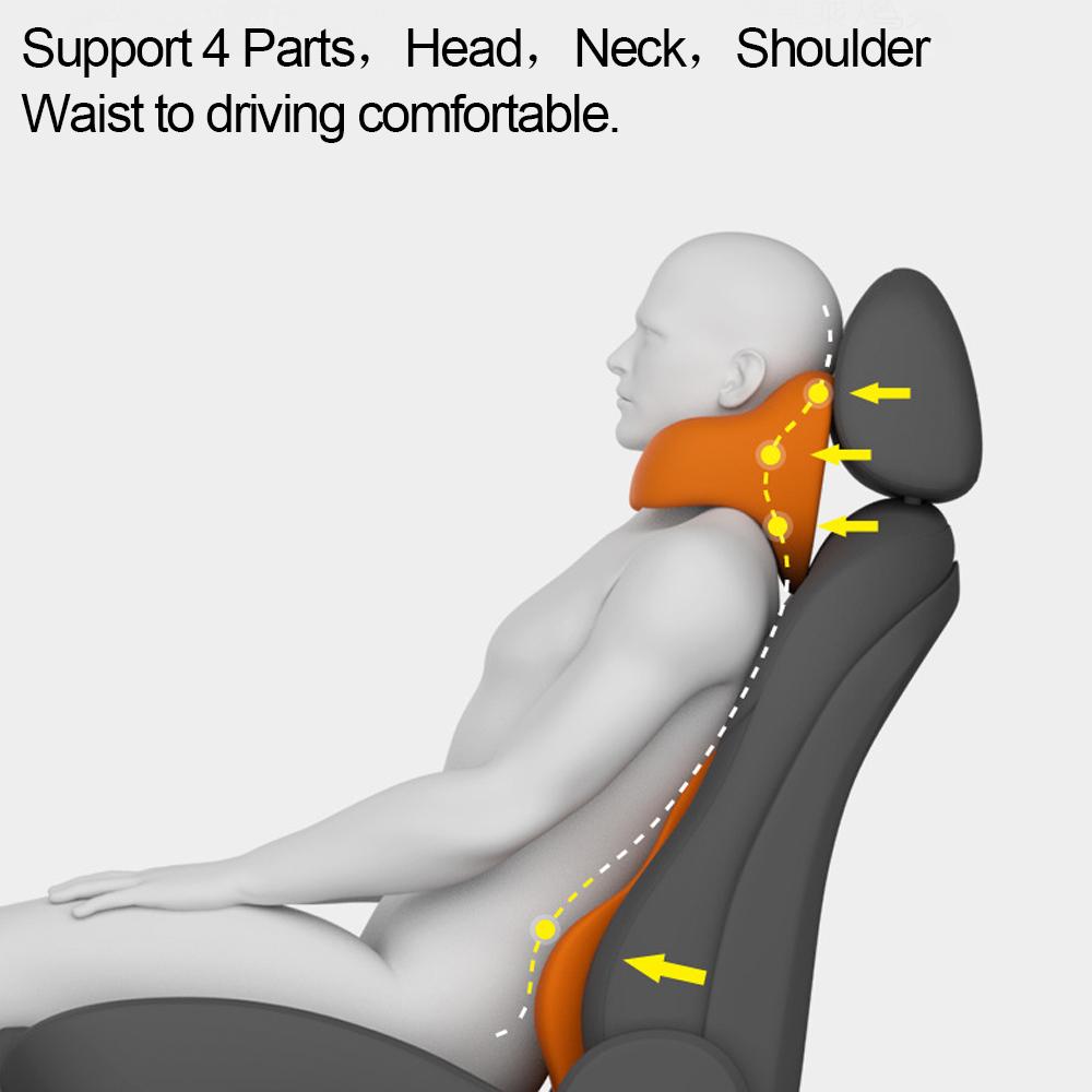 Memory Foam Car Seat Headrest Head Neck Protector Ergonomic U-Shaped Pillow Pillow Rest Universal Car Head Neck Pillow