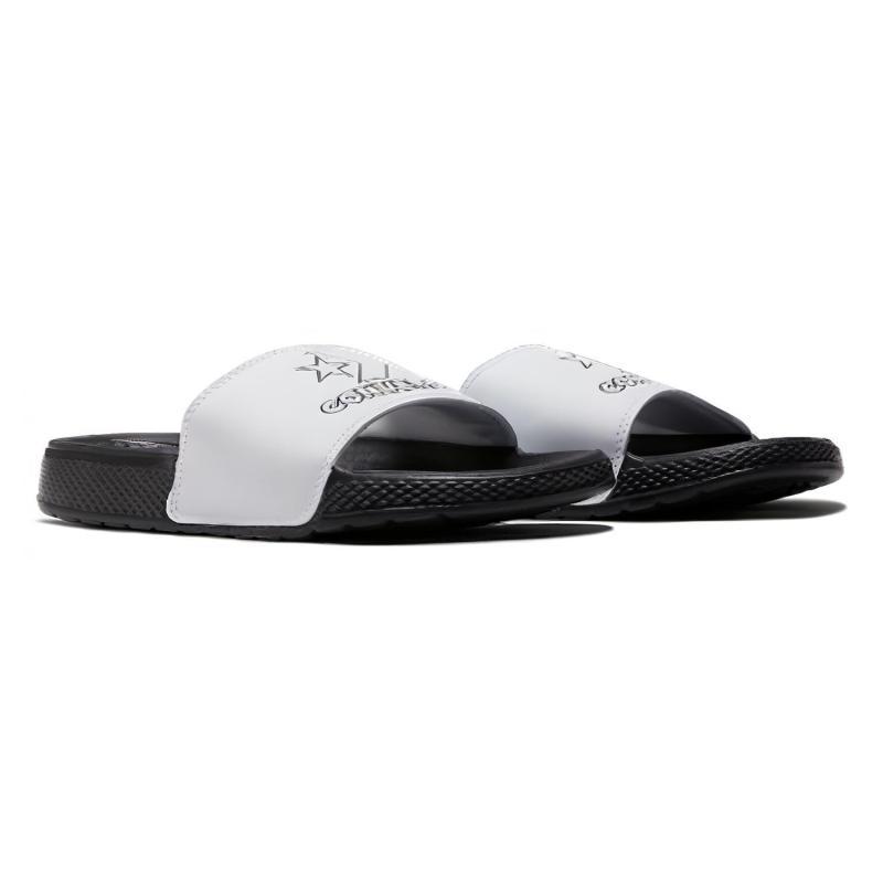 Converse casual EVA quick-drying slippers are available for all men and women in black and white.