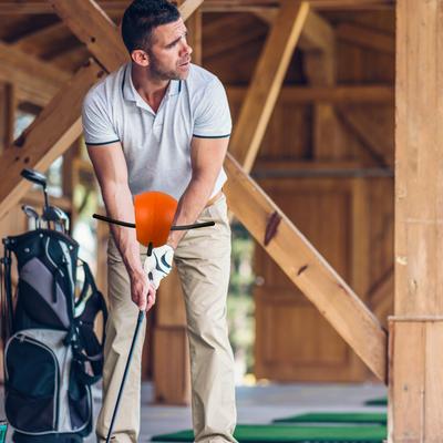 Aids Treinador de Swing de Golfe Bolas de Treino de Golfe Haste de Alinhamento Única Cabeça Ajuda a Treinar a Mecânica Correta do Swing Estrutura do Braço