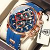 POEDAGAR Original Youth Men Clock Date Chronograph Luminous Waterproof Man Watch Silicone Functional Sports Men's Quartz Watches