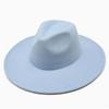 Cappello a tesa larga con visiera piatta da coppia uomo e donna autunno e inverno cappello a cilindro di lana cappello da jazz da gentiluomo