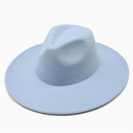 Cappello a tesa larga con visiera piatta da coppia uomo e donna autunno e inverno cappello a cilindro di lana cappello da jazz da gentiluomo