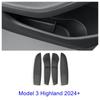 Door Side Storage Box For Tesla Model Y Juniper 2025 Model 3 Highland Organizer Central Console Tray Anti-dirty Mat Accessories
