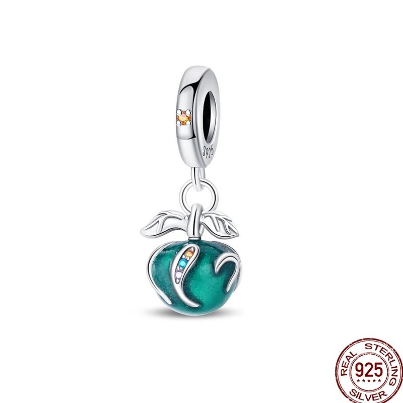 Newstering Copper Cherry Strawberry Fruit Series Charms Beads Fit 3Mm Original Bracelets Diy Birthday Jewelry Gifts