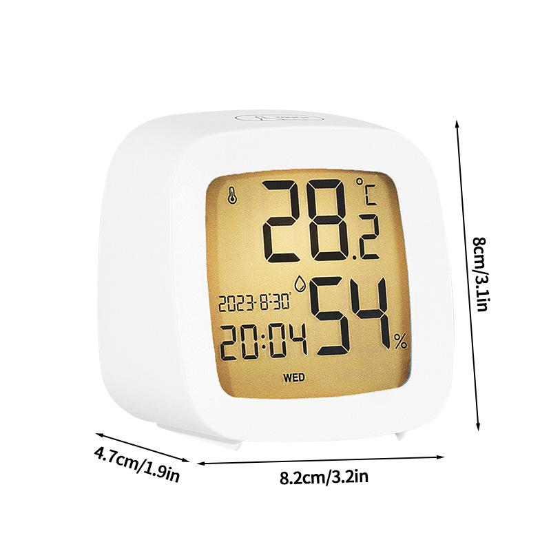 Wecker im nordischen Stil, digitale Quarzuhr, Heimdekoration, tragbare Stummuhren mit Metallständer für Schlafzimmerdekor