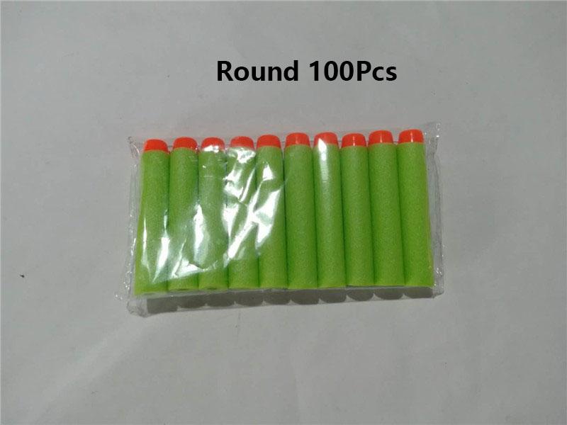 P50/100pcs 7.2cm For Soft Bullets Darts Round Head Refill Sponge Darts Children Toy Gun Sccessories Bullet For Nerf Blasters