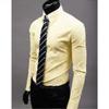 New Spring and Autumn Fashion Leisure Business Simple Polo Collar Long Sleeve Solid Color Slim Fit Men's Inch Shirt