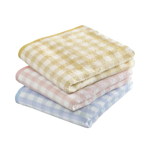 Kosugizen Mini Bath Towels, Pastel Cloth, 3 Colors, 1 of Each, 50 X 100 Cm, Small Size Bath Towels, Great Value, Set of 3 (SV-428-3)