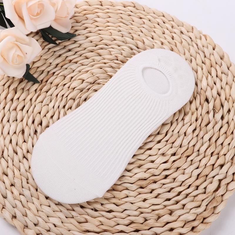 

Женские хлопковые невидимые носки-невидимки, нескользящие летние яркие однотонные силиконовые короткие носки, модные милые тонкие носки-лодочки One size белый