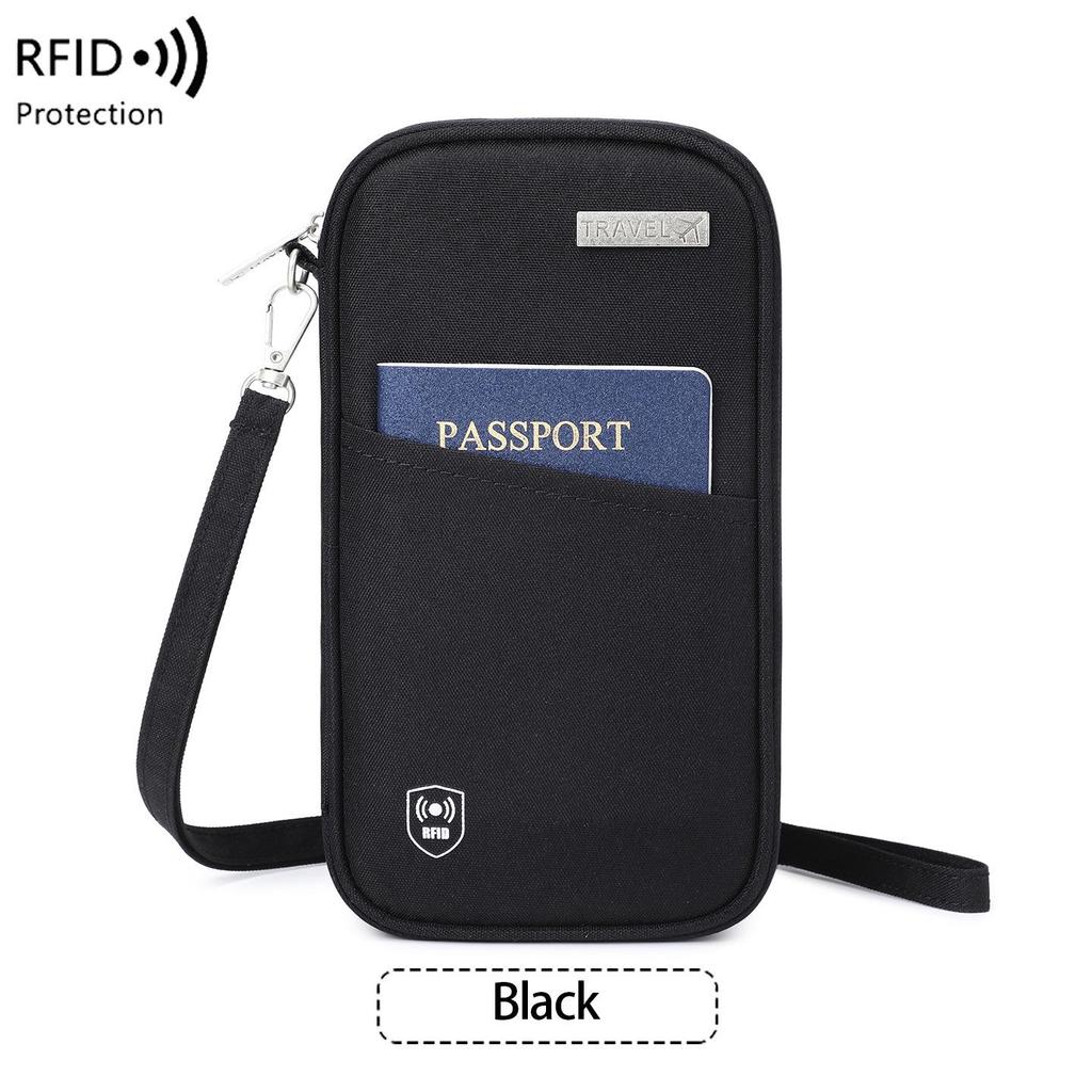 RFID-blokkerende nek paspoorthouder - Waterdichte reisportemonnee voor mannen en vrouwen