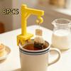8PCS Funny Tower Crane Tea Bag Holder Mini Tea Bag Hanger Tea Bag Fixing Clip Tea Friend Gift