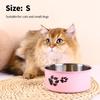 Stainless Steel Dog Bowl Paw Print Dog Feeder Bowl Easy To Clean Non-Slip Dog Water Drinking Basin