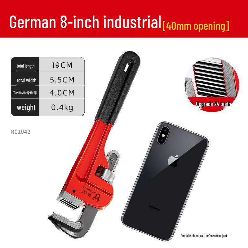 

German Style Heavy Duty Pipe Wrench and Universal Water Pump Pliers – Large Opening, High Hardness for Plumbing Installation