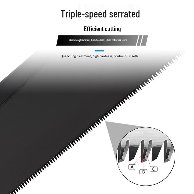 Wisteria Pattern Double-Edged Japanese SK5 Hand Saw - Tenon and Crosscut Backsaw