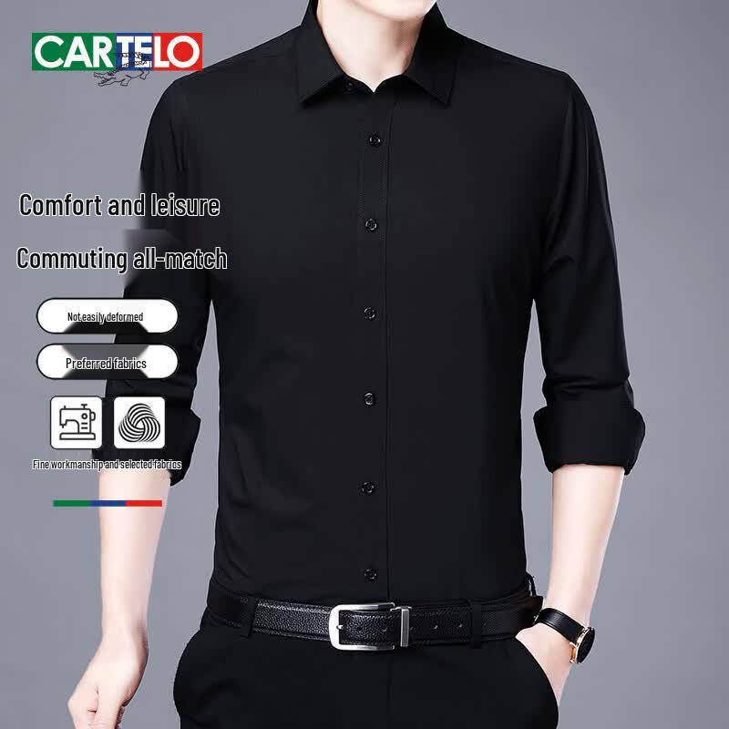 CARTELO Men's Long Sleeve Business Casual Shirt