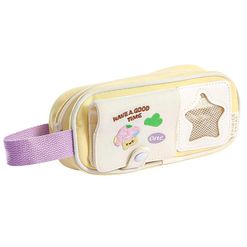 New Dopamine Cute Removable Card Bag High Value Pencil Bag Small Fresh Korean Ins Large Capacity Stationery Bag