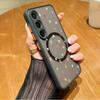 Color Love Hearts Print Magnetic Phone Case For Samsung S24 FE S23 Ultra S22 A56 A36 A15 A55 A35 A14 A54 Matte Clear for MagSafe Shockproof Slim Cover